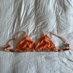 Madewell Lace Bralette in Vibrant Orange